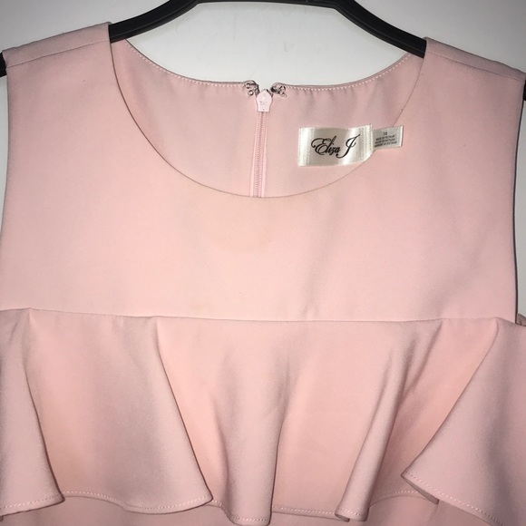 Eliza J Cold Shoulder Ruffle Cocktail Dress - Picture 9 of 16